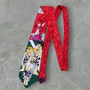 Cartoon corner flinstones football tie